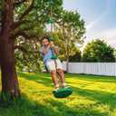 LAEGENDARY Climbing Rope Tree Swing with Platforms and Disc Swings Seat - Playground Swingset Accessories Outdoor for Kids - Tire Saucer Swing Outside Playset Toys - Carabiner and 2.6 Ft Tree Strap
