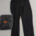 Foucome Women's Maternity Fleece Lined Leggings with Pockets Over The Belly Pregnancy Winter Warm Workout Yoga Pants 2 Packs , Small