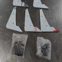 SQPNGCJ 5PCS Car Rear Bumper Diffuser Compatible for V3 5 Shark Fins Compatible for Dodge Challenger SRT SXT Hellcat 2015-2022 Red/Black(Black)