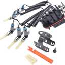 Central Fuel Spider Injector w/Bracket 4.3L V6 Compatible with Chevy Astro Blazer C1500 Express 1500/2500 Silverado 1500 1996-2002 12568332 FJ10565 19210688