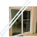 Evelots Adjustable Security Bar for Patio Door (2 Pack) Heavy Duty Sliding Glass Door, Porch, Window Lock Guard, Rubber Ends for Friction, White, 29.25 Inches to 53 Inches Door Jam