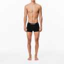 Lacoste mens Cotton Stretch Tricolor Waistband Trunks, 3-pack (Black, M)