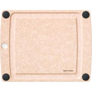 Epicurean All-In-One Cutting Board with Non-Slip Feet and Juice Groove, 11.5" 9", Natural/Black