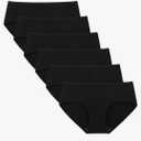 INNERSY Womens Underwear Cotton Hipster Panties Regular & Plus Size 6-Pack. XL