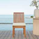 Arden 19 x 19 Luxury Foam Outdoor Double Welted Dining Seat Cushion, Made with PROFOAM, Performance Fabric, Rain-Proof, Fade Resistant, Cream Woven Solid, 19"L x 19"W x 3.5"H