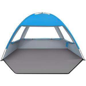 Venustas Beach Tent Sun Shelter for 3/4-5/6-7/8-10 Person, UPF 50+ UV Protection Beach Canopy, Lightweight and Easy Setup Cabana, Portable Shade Tent (Sky Blue)