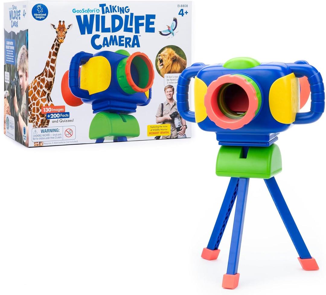 Educational Insights GeoSafari Jr. Talking Wildlife Camera Featuring Robert Irwin - Preschool Science Toys for Little Kids, Toddler STEM Toys, Gifts for Boys & Girls Ages 4+