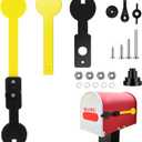 Mailbox Delivery Notification Alert Signal Flag Kits Mailboxes Accessories with Flag Assembly, Wrench, Spacer, Flat Washer, Screw, Lock Nut for Traditional Steel Residential Mailboxes