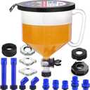 SMART JERRY - Coolant Bleeder Kit, Radiator Burping Funnel, No-Spill Coolant Funnel Kit, Radiator Flush Kit, Universal Radiator Funnels (2026 Upgrade: Added 2 Caps for Broader Compatibility)