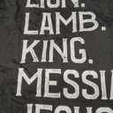 Distressed Lion Lamb King Messiah Jesus Christian Bible T-Shirt (Small, Black)
