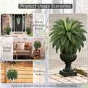 Fake Ferns - Set of 2 Faux Boston Ferns Large Artificial Plants, 40 Leaves per Bouquet, 35 Inches Large Artificial Ferns for Outdoors/Indoor Home, Office, Garden Decoration
