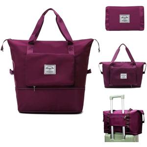 Large Capacity Foldable Travel Bag, Expandable Waterproof Carry on Bag, Dry and Wet Separation Spor Duffel Bags