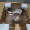 HOORIA Acacia Wood Cake Stand with Acrylic Cover, Rectangular Cake Stand with Lid, Wooden Dessert Serving Tray with Dome, Includes Cake Knife & Server for Cakes, Pastries, Fruit, Parties & Event