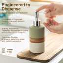 Dish Soap Dispenser for Bathroom, Hand Soap Dispenser with Stainless Steel Pump, Includes Silicone Funnel, Non-Slip Lotion Dispenser, Matte Finish, Kitchen Decor