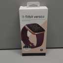 Fitbit Versa 2 Health and Fitness Smartwatch with Heart Rate, Music, Alexa Built-In, Sleep and Swim Tracking, Bordeaux/Copper Rose, One Size (S and L Bands Included)