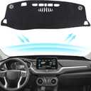 Black Dashboard Dash Board Cover Mat Carpet for Chevy Blazer RS 2019-2025 2026 Accessories (Not for Blazer EV) Dash Cover Flannel Material Dash Mat Sunshade