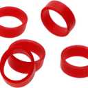 ONLYKXY 100 Pieces Silicone Cable Ties, Data Lines Silicone Cord Ties, Reusable Rubber Rings, Power Cable Tie Straps, Elasticity Coil Ring, Rubber bands (Red)