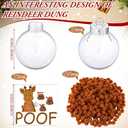 Giegxin 12 Set Funny Christmas Ornaments 2025 Kit Reindeer Poof Ball Prank Xmas Hanging Fillable Ball Ornament DIY Funny Hilarious for Home Christmas Tree Party Decor, 2.36 Inch