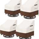 Patio Chair Covers Waterproof Patio Furniture Covers,33W x 37D x 38.5H Inches Outdoor Swivel Chair Cover 4 Pack -Beige