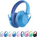 iClever Noise Cancelling Headphones for Kids Adults, SNR 29dB Safety Noise Reduction Ear Muffs for Autism Sensory &Concentration Aid, Ear Hearing Protection for Fireworks/Event/Monster Truck/Concert (Royal Blue)