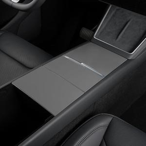 Temmis Center Console Silicone Wrap Kit for Tesla Model 3 2024-2025 / Model Y 2025, Tesla Center Console electrostatic adsorption Cover for Model 3/Y (Gray)