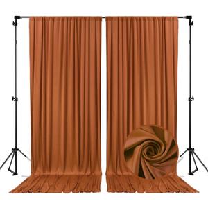 10 x 7 Feet Bronze Backdrop Curtain for Partie, Background Curtains for Photoshoot, Birthday, Wedding, Halloween, Thanksgiving, Christmas, New Year Party Decorations 5Ft x 7Ft, 2 Panels