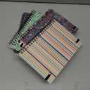 Paper Junkie 6 Pack 5x7 Spiral Notebooks with Pocket - Small Lined Journals with Elastic Closure for School, Work (6 Designs)