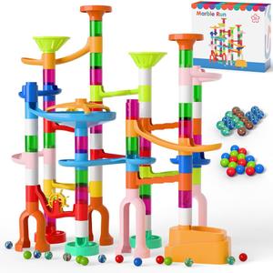 Marble Run, 135pcs Marble Maze Game Construction Building Toys for Kids, Marble Track Race Set STEM Learning Toys Gift for Boys Girls 3 4 5 6 7 8 9 10+ Marble Run, 135pcs Marble Maze Game Construction Building Toys for Kids, Marble Track Race Set STEM Learning Toys Gift for Boys Girls 3 4 5 6 7 8 9 10+