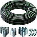 10Ft 1/4 Inch Hydraulic Hose (EN853 SAE 100R2AT -70MPa/10150PSI, 2-Layer Steel Braided),Heavy-Duty Industrial Hydraulic Oil Hose with Fittings