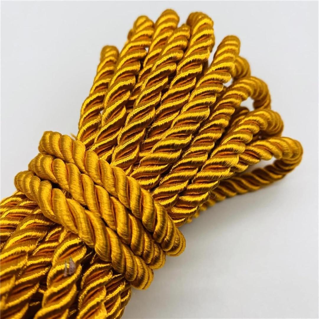 OXCOWNIU 6mm Twisted Rope 3 Woven Thread for Curtain Tying Home Decoration Decorative Clothing and Jewelry Crafts (One Size)