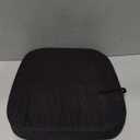 Chair Cushion with Ties for Dining Chair - Memory Foam No Slip Kitchen Chair pad and Dining Room Seat Cushion with Machine Washable Cover [16.5 X 16.2 Inches] - Black