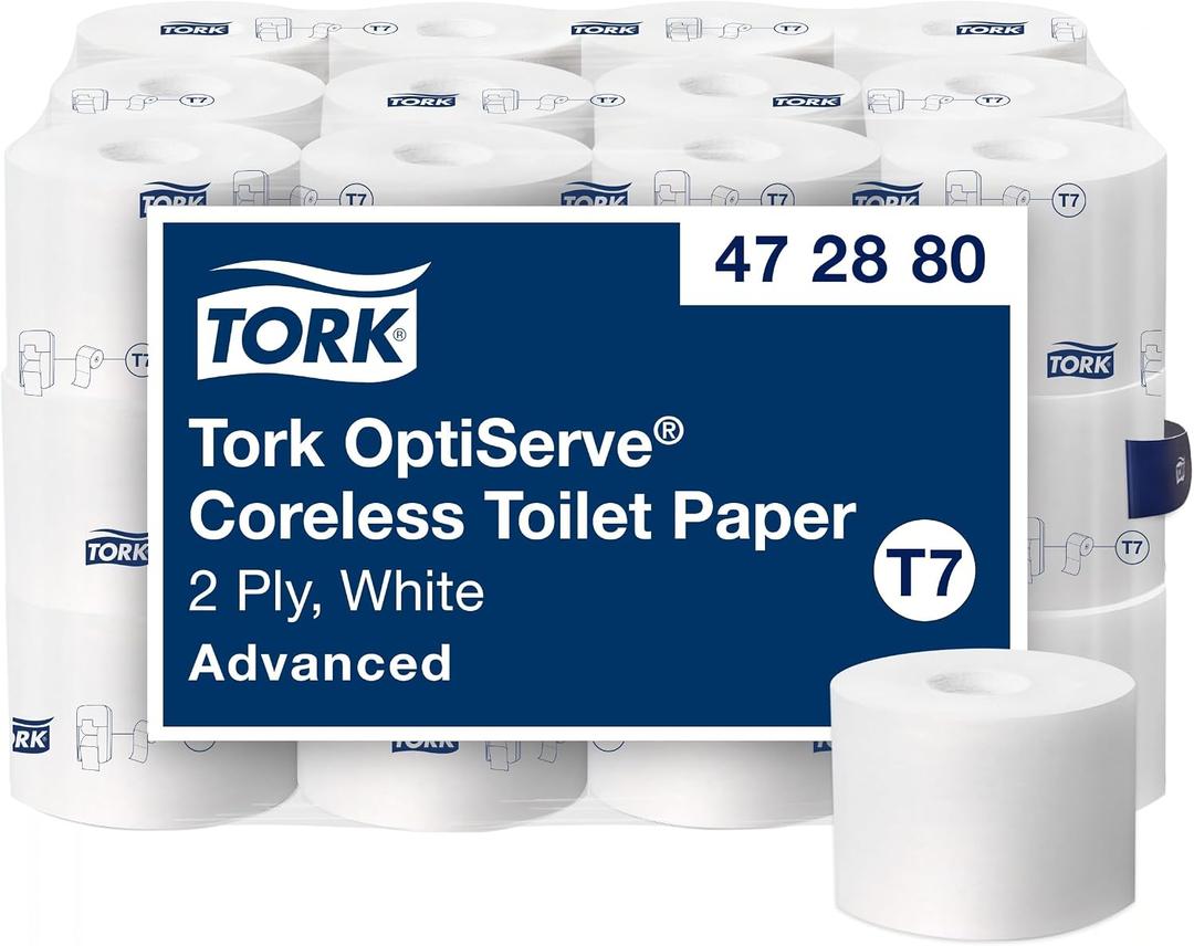 Tork Coreless High-Capacity Toilet Paper Roll T7, 36 x 1000 Sheets, 472880