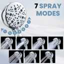 Hand Held Shower Head with 79 Inches Extra Long Hose,7 Modes Detachable Shower Wand with ON OFF Switch,High Pressure Handheld Shower Head with Built in Shower Sprayer,Shower Brackect,Chrome