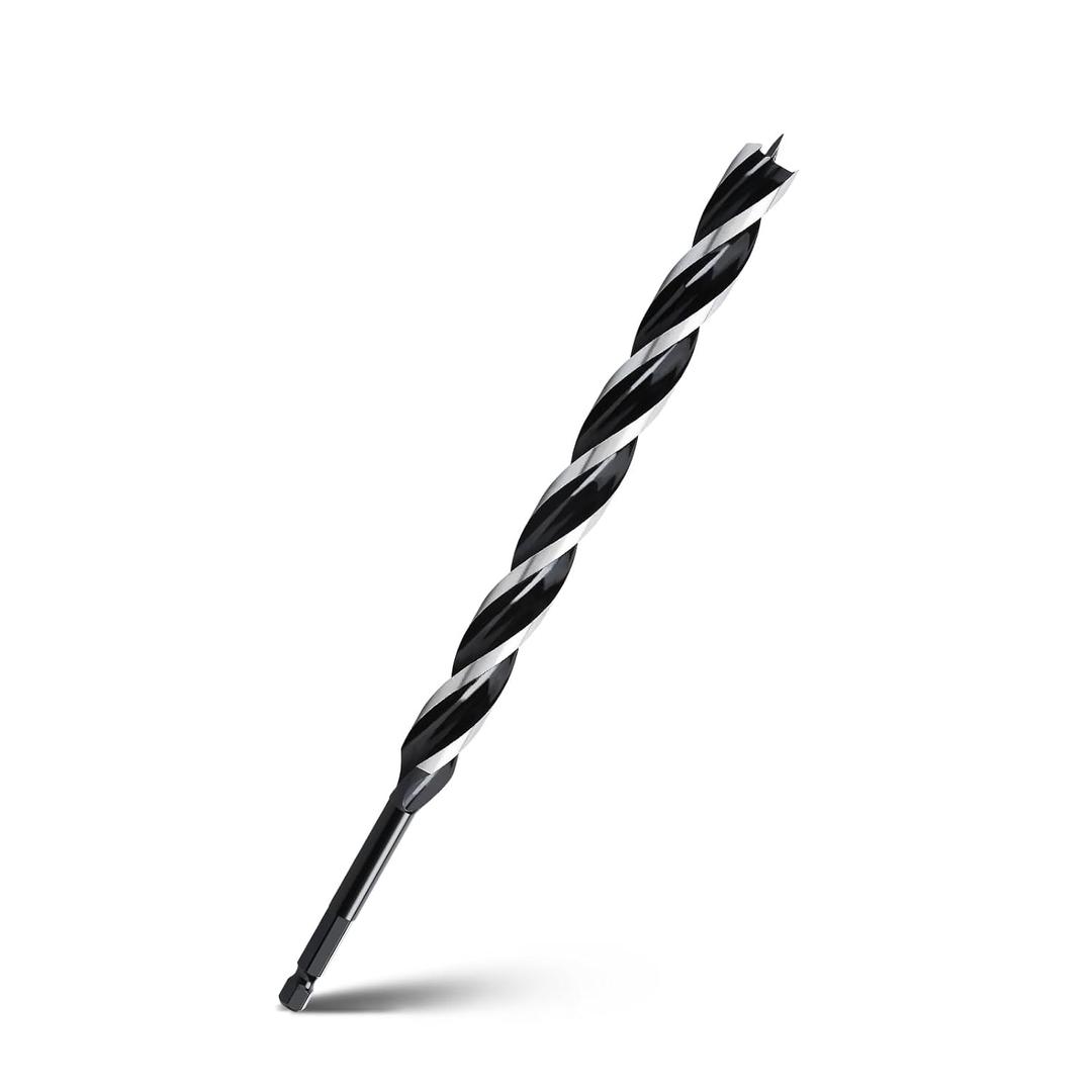 5/8" x 12" Auger Drill Bit for Wood, Hex Shank Tri Flute Ship Auger Long Drill Bit for Soft and Hard Wood,Tree Stump,Plastic,Drywall and Composite Materials