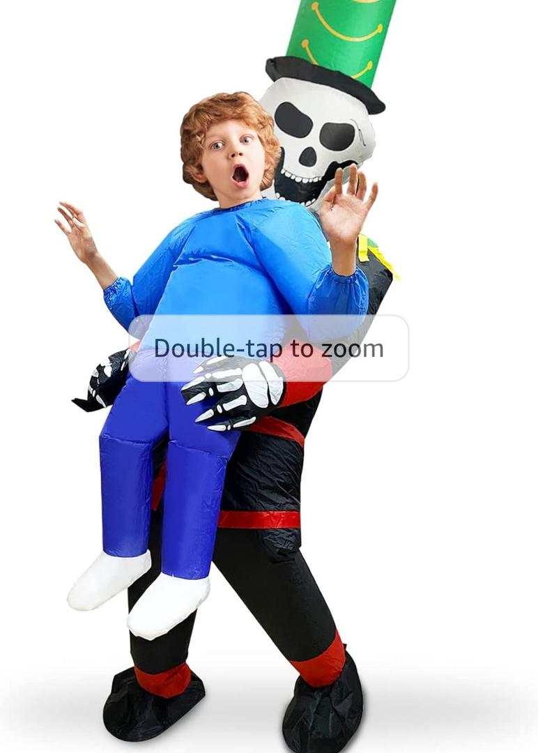 Camlinbo Inflatable Kids Halloween Costume, Blow Up Reaper Costume for Halloween Scary Boys Girl Cosplay Party