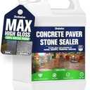 Premium Stone Sealer, 1 Gallon – Max Gloss Wet Look for Pavers, Driveways & Patios – Waterproof & UV Resistant, Long-Lasting Protection with Enhanced Color for Natural Stone Surfaces