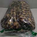 Utcoco Womens Leopard Long Wool Trench Coat Notched Lapel Double Breasted Pea Coat Winter Warm Overcoat (Small)