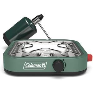 Coleman Cascade 18 1-Burner Camping Stove, Portable Cooktop with 8000 BTUs & Matchless Lighting, Fits 12-Inch Pan, Great for Outdoor Cooking, Camping, Tailgating, Grilling, BBQs, & More