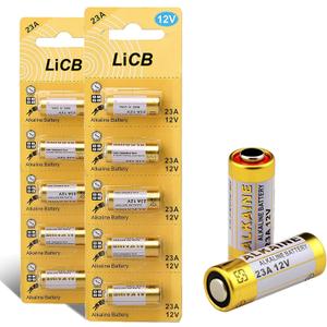 LiCB A23 12V Alkaline 23A Batteries (10-Pack)