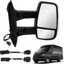 15-25 Long Arm Right Passenger Side Mirror Compatible with Ford Transit 150 250 350 350 HD 2015-2025,W/Blind Spot/Heated Glass/Manual Folding/Power Adjustment/Turn Signal Door Mirror FO1321630(6pins)