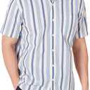 Amazon Essentials Men's Short-Sleeve V-Neck T-Shirts, Pack of 2 (Blue, S)