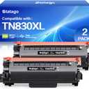 TN830XL TN830 HL-L2460DW Toner for HL-L2460DW DCP-L2640DW Replacement for Brother TN-830XL Toner HL-L2405W MFC-L2820DW HL-L2420DW Printer Toner Cartridge (2 Black,with Chip)