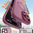 TOCOL for Phone 16 Pro Case, Compatible with Magsafe Charger, Full Camera Protection, Drop Protection, Translucent Matte Phone Case for iPhone 16 Pro 6.3 inch (Plum)