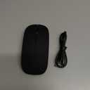 Wireless Mouse for Laptop/MacBook Air/Pro & iPad, Mouse Jiggler Mode Bluetooth 5.2/2.4G Rechargeable Silent Click 3-Level DPI Slim Portable USB-A&C Receiver (Mouse Jiggler Mode, Black)