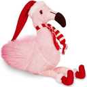 Bearington Pluma The Festive Flamingo Stuffed Animal, Christmas Flamingo, 8.5 Inch Flamingo Christmas Decoration, Ideal Holiday Stuffed Animal Gift for Toddlers, Kids & Teens
