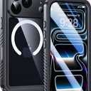 Magnetic for iPhone 17 Pro Max Case, IP68 Waterproof Dustproof, Built-in Screen Protector [Compatible with Magsafe] Heavy Duty Rugged Cover Full Body Phone Case, 6.9 inch, Black