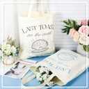 Aliceset 8 Pcs Love on The Lake Bachelorette Party Decor Bridesmaid Tote Bags Canvas for Bachelorette Gift Bags Bridal Shower(Black,Blue,Last Toast on the Coast)