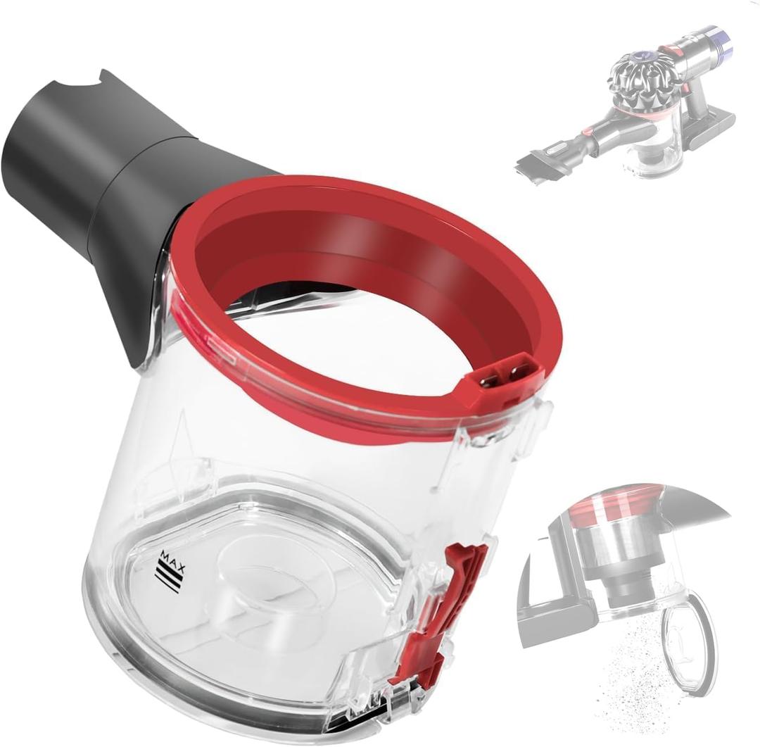 Dust Bin Replacement Parts for Dyson,For V7 V8 SV10 SV11 Detect Slim, Vacuum Cleaner Canister Bin Accessories Part,Clear Bin Attachments Can Hold Animal Pet Hair l.No.967699-01