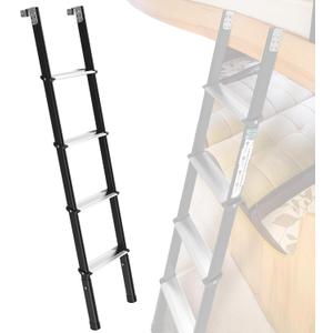 Marudina 660lbs Heavy-Duty Step Ladder:,8-Level Adjustable Bunk Bed Ladder (59"-65"),Anti-Slip Steel-Aluminum Frame, Fits Campers, Dorms and Kids' Rooms, Compatible with Beds of 57"-63" Height