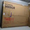 TokeShimi 48x36 Frameless Bathroom Mirror for Over Sink with 1" Beveled Edge, Tempered Bathroom Vanity Mirror Beveled, Shatterproof Rectangle Mirrored Wall Mounted for Living Room, Entryway